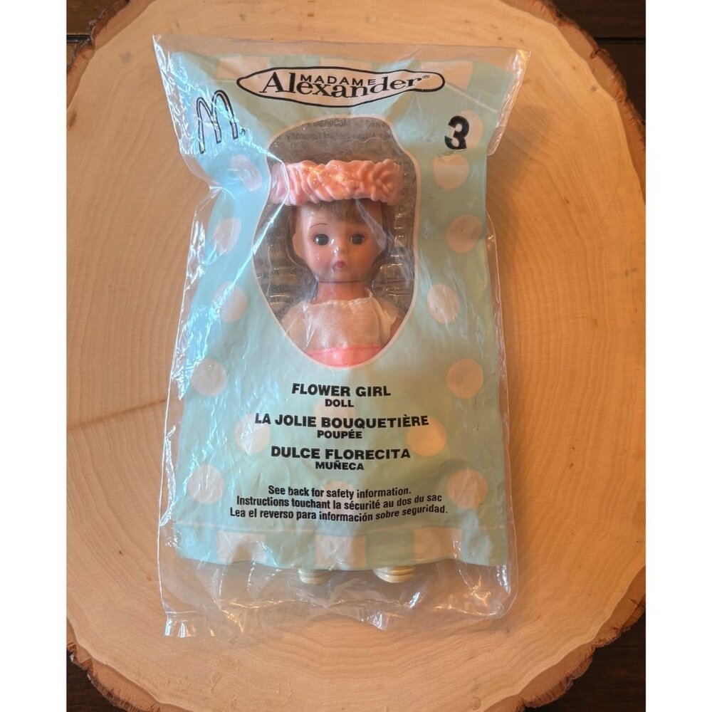 McDonald’s exclusive Madame Alexander Flower Girl Doll Polka Dot Packaging Pink